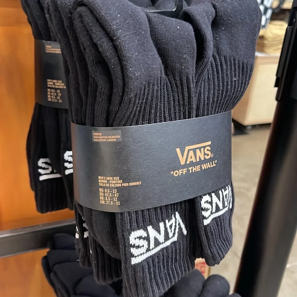 Vans Socks 6 pairs set CREW VANS.
"OFF THE WALL" Black/White 
NWT - Picture 16 of 16
